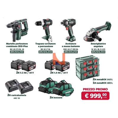 KIT METABO/NICOLINI – SET UTENSILI ELETTRICI