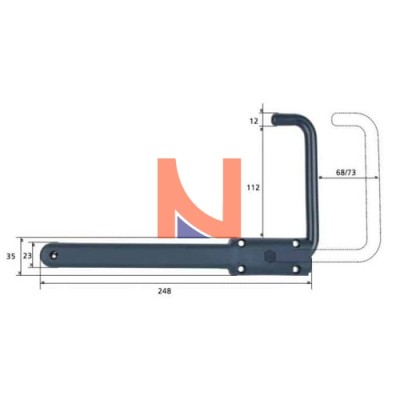 FERMAPERSIANA ANGOLARE CON MOLLA, PER PERSIANA LEVA 112 MM, CORSA 110 MM