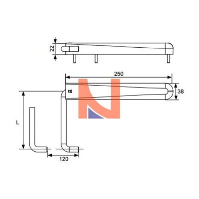 FERMAPERSIANA A MOLLA PER PERSIANA LEVA 135 MM, CORSA 120 MM, GRIGIO