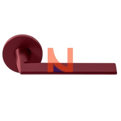 MANIGLIA PER PORTA COLOMBO DESIGN LACONICA SU ROSETTA TONDA CHERRY