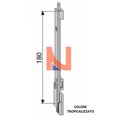 TERMINALE TOP CON PUNTALE AGB, USCITA 15 MM, LUNGHEZZA 180 MM, COLORE TROPICALIZZATO