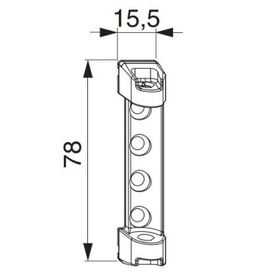SUPPORTO FORBICE MAICO PVC ARGENTO