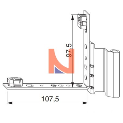Angolo cerniera PVC sinistra Maico – 54893