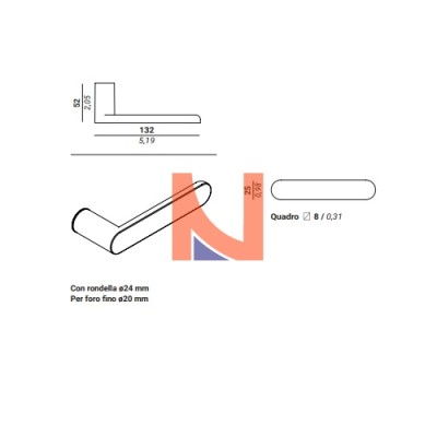 Maniglia per porta Pure Verum design Mattia Ferremi collezione NUDA Cromo Lucido 1270013920