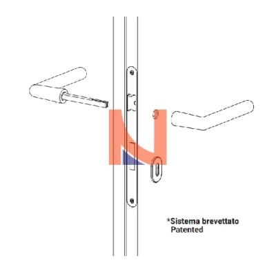 Maniglia per porta Pure Verum design Mattia Ferremi collezione NUDA Cromo Lucido 1270013920