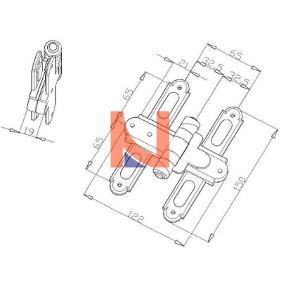 BANDELLA DOPPIA SENZA LEVA DI BLOCCAGGIO NERO