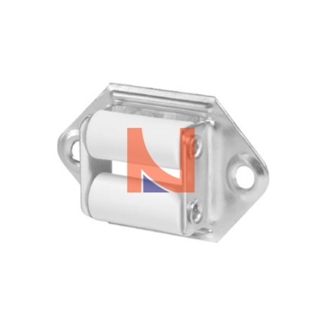 GUIDACINGHIA ORIZZONTALE CON RULLI NYLON COLORE BIANCO
