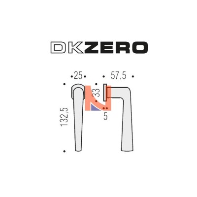 MANIGLIA PER FINESTRA DK COLOMBO DESIGN ROBOTRE ZERO EVOLUTION ORO LUCIDO