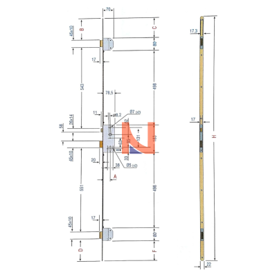 SERRATURA MULTIPUNTO YALE – ASSA ABLOY E50 NERA