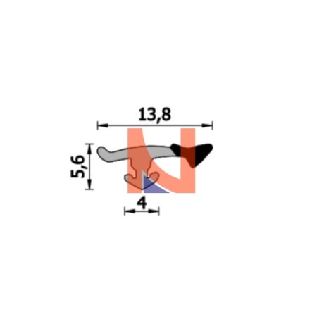 Guarnizione per serramenti marrone A718EPDM/MA