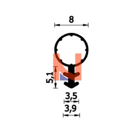 Guarnizione marrone  A109S80/MAR