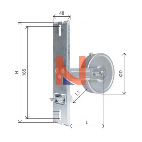AVVOLGITORE REGOLABILE INTERASSE 165, 8 METRI, PER CINTINO DA 22 MM