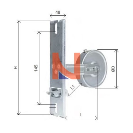 AVVOLGITORE REGOLABILE INTERASSE 145, 6 METRI, PER CINTINO DA 22 MM