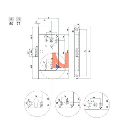 Serratura magnetica SMART Mod. D61 | Bonaiti