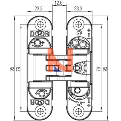 CERNIERA A SCOMPARSA KUBICA K6200 DX/SX CROMO SATINATO – KOBLENZ