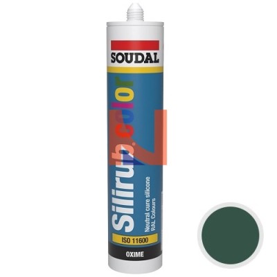 SILIRUB COLOR RAL 6005 VERDE MUSCHIO – SIGILLANTE SILICONICO NEUTRO 300 ML