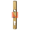COPPIA PLACCHE STRETTE HOPPE IN ALLUMINIO PER PORTE BALCONE FINITURA BRONZO