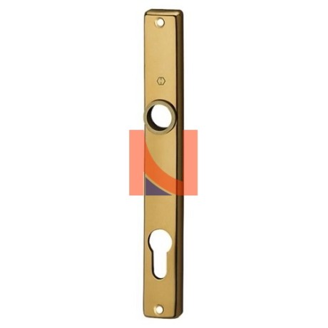 COPPIA PLACCHE STRETTE HOPPE IN ALLUMINIO PER PORTE BALCONE FINITURA BRONZO