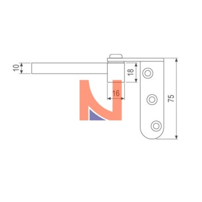 CERNIERA COMPACT FISSA AD INCASSO PER PORTA A FILO, DESTRO, NICHELATO OPACO