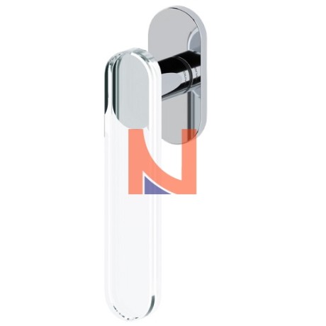 MARTELLINA DK PER FINESTRA AQUA K277P QUADRO 7X42 MM CROMO LUCIDO-TRASPARENTE
