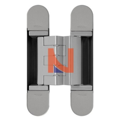 CERNIERA INVISIBILE A SCOMPARSA PER PORTE, REGOLABILE 3D, 150X30 MM, PORTATA 80-100 KG, FINITURA ARGENTO