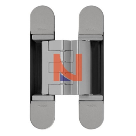 CERNIERA INVISIBILE A SCOMPARSA PER PORTE, REGOLABILE 3D, 150X30 MM, PORTATA 80-100 KG, FINITURA ARGENTO