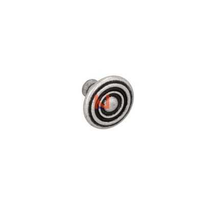 Pomolo per mobili argento vecchio brillante