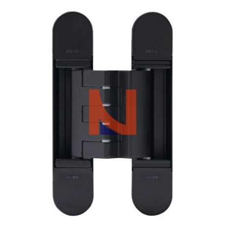 CERNIERA INVISIBILE A SCOMPARSA PER PORTE, REGOLABILE 3D, 150X30 MM, PORTATA 80-100 KG, FINITURA NERO OPACO