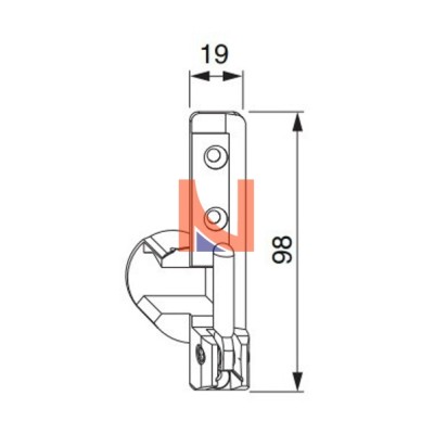 SUPPORTO CERNIERA DESTRO AD INCASSO MULTI-MATIC MAICO – 52399