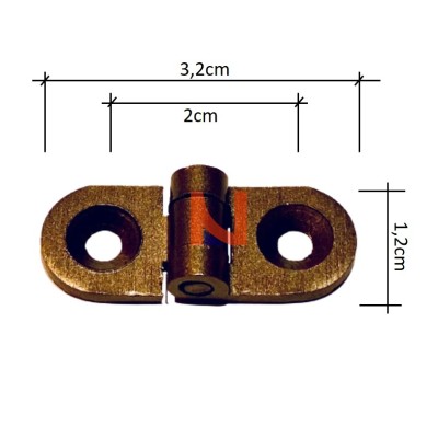 CERNIERA PER PORTE A LIBRO – BRONZO