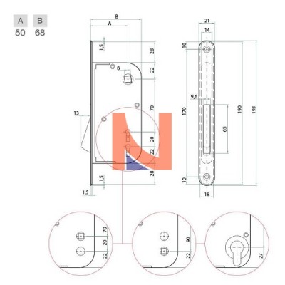 SERRATURA BONAITI ONE – MOD. 901 VERSIONE BAGNO