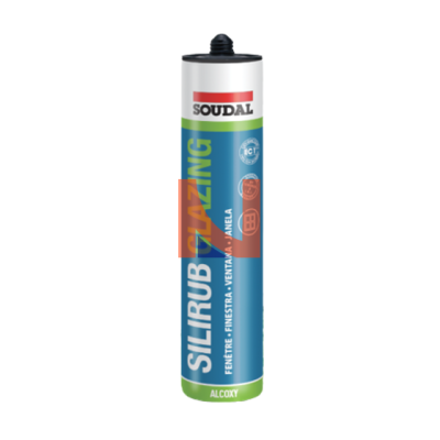 Silrub Glazing Soudal – Sigillante siliconico neutro Trasparente