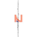 ASTA LEVA CON PULSANTE GASK WINKHAUS PER DOPPIA ANTA, 1975-2225, ARGENTO