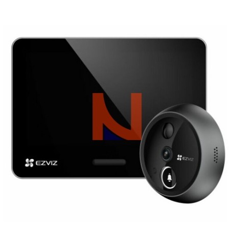 EZVIZ EP4 SPIONCINO DIGITALE SMART WIFI 4K CON DISPLAY TOUCH 5,5″ ARGENTO