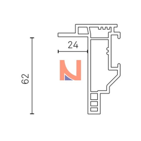 Controtelaio KLIMA PRO 62×24