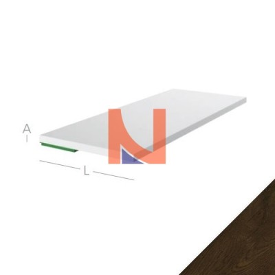 LISTELLO COPRIFILO PIATTO EXTE IN PVC 80X2,5 MM AUTOADESIVO – NOCE (NUSSBAUM)