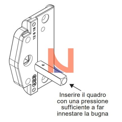 DEVIATORE PER COPRIGIUNTO CENTRALE ASSE 13 MM BATTUTA 18 MM CON GUARNIZIONE