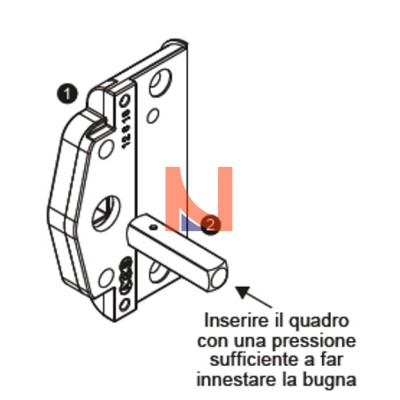 QUADRO PER DEVIATORE – ASSE 13 CON GUARNIZIONE IN BATTUTA