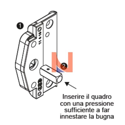 QUADRO PER DEVIATORE – ASSE  9 SENZA GUARNIZIONE IN BATTUTA