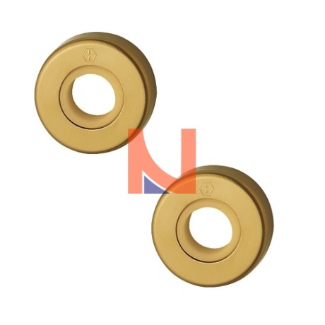 COPPIA ROSETTE TONDE 88K F4 ALLUMINIO BRONZO