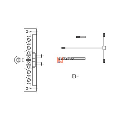 Kit attrezzi in PVC per porte a battente completo di accessori – per EXACTA Ø20