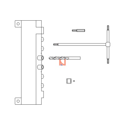 Kit attrezzi in PVC per porte a filo completo di accessori – per EXACTA Ø14 e Ø16
