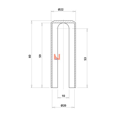 Cappuccio in nylon per EXACTA Ø20 e 494 Ø20 Nylon Marron