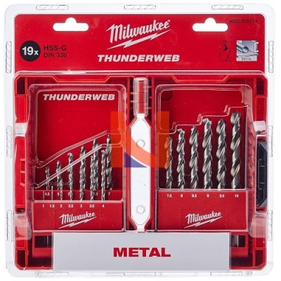 CASSETTA THUNDERWEB 19 PUNTE METALLO HSS- G – DIN 338