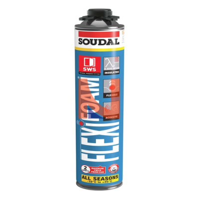 Schiuma di montaggio e isolamento, autoespandente, elastica e certificata Flexifoam champagne 750ml
