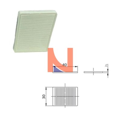 SPESSORI PER VETRO 40X30X5 MM BIANCO