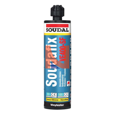 Ancorante chimico vinilestere certificato Soudafix VE400-SF grigio 280ml