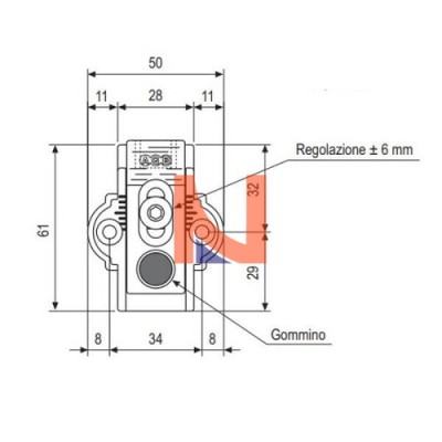 FERMAIMPOSTE AUTOMATICO A MURO NERO – AGB H009260093