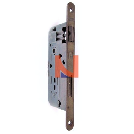 SERRATURA ENTRATA 50 PER PORTA BAGNO / WC BRONZO ROTO