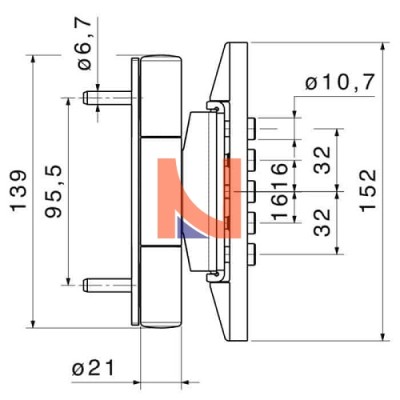 CERNIERA REGOLABILE DYNAMIC 3D Ø20 PER CAVA 16 MM, BRONZATO CHIARO